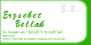 erzsebet bellak business card